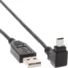 Techly cable USB 2.0 conector macho A / conector macho Mini B 90° 1,8 m negro ICOC MUSB-AA-018ANG