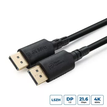 Cable DisplayPort 1.2 MicroConnect 4K, 300 cm, funda LSZH