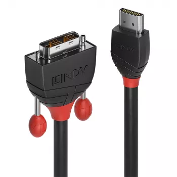 Cable HDMI a DVI Lindy 2m Black Line HDMI Type-A DVI-D