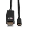 Cable adaptador USB Type-C a HDMI 4K60 con HDR Lindy 5m