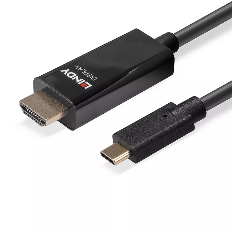 Cable adaptador USB Type-C a HDMI 4K60 con HDR Lindy 5m