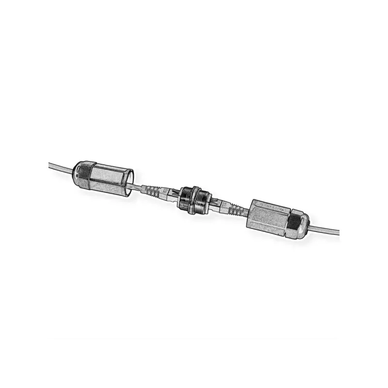 VALUE 21.99.3007 acoplador RJ-45 apantallado, Cat.6A, para exterior e industria, negro