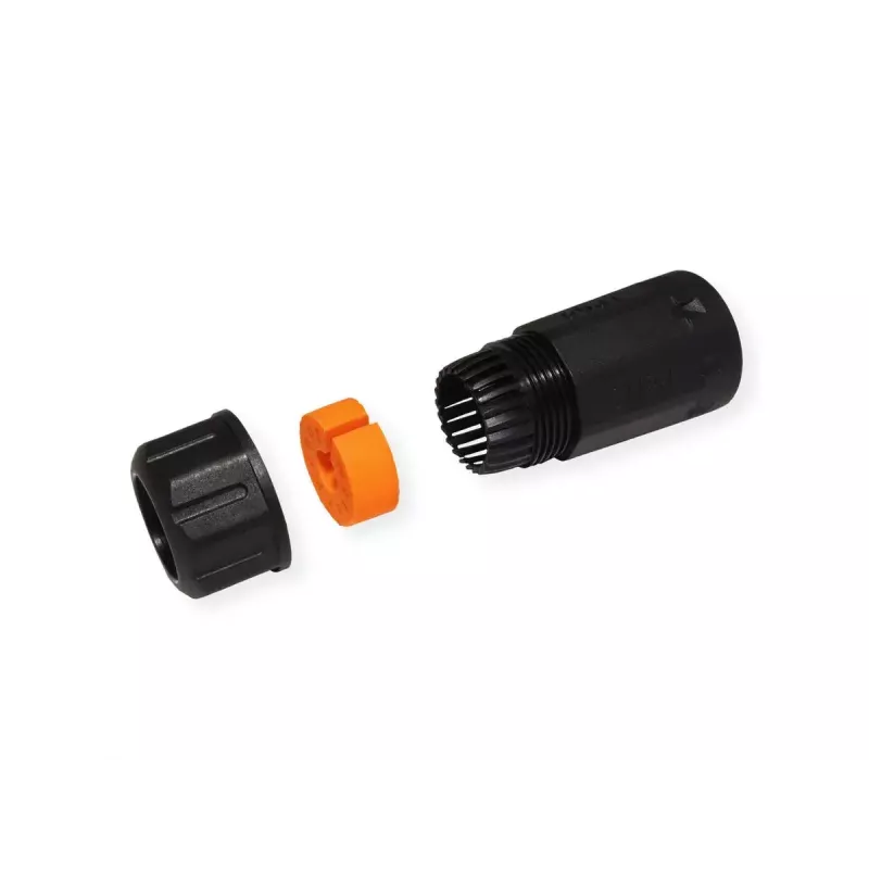 VALUE 21.99.3007 acoplador RJ-45 apantallado, Cat.6A, para exterior e industria, negro
