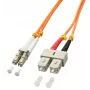 Cable de fibra óptica/InfiniBand Lindy LC/SC 2m multicolor, naranja