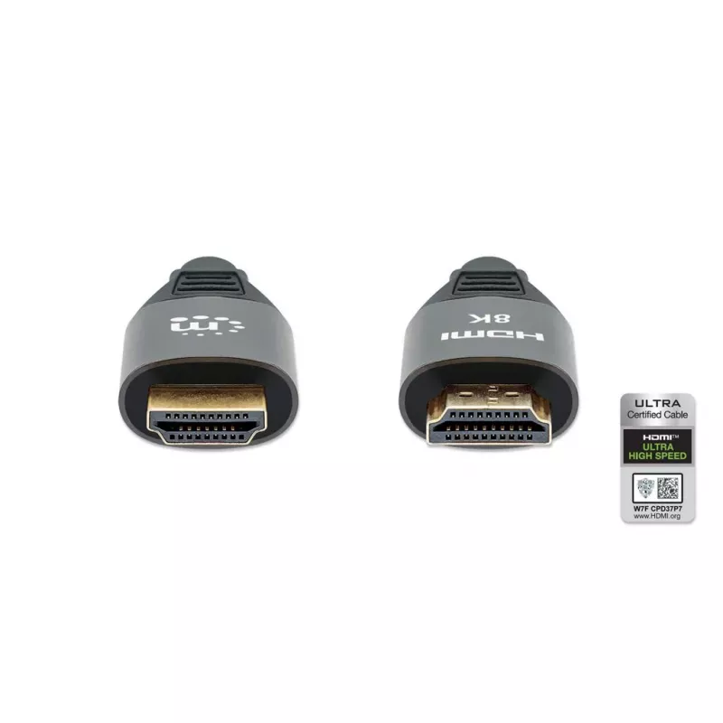 Cable HDMI Manhattan 8K@60Hz 1 m trenzado conector macho a conector macho negro