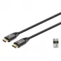 Cable HDMI con Ethernet Manhattan 8K@60Hz 2 m trenzado conector macho a conector macho negro
