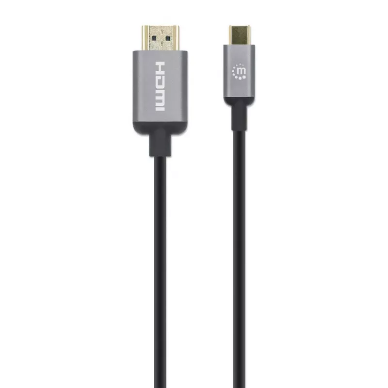 Cable USB-C a HDMI Manhattan, 4K@60Hz, 1 m, negro, conector macho a conector macho, tres años de garantía, equivalente a CDP2HD2MBNL
