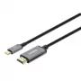 Manhattan 153607 cable de USB-C a HDMI, macho-macho, doble blindaje, 2 m, negro/plata