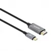 Manhattan 153607 cable de USB-C a HDMI, macho-macho, doble blindaje, 2 m, negro/plata
