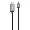 Manhattan 153607 cable de USB-C a HDMI, macho-macho, doble blindaje, 2 m, negro/plata