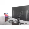 Manhattan 153607 cable de USB-C a HDMI, macho-macho, doble blindaje, 2 m, negro/plata