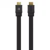 Cable HDMI con Ethernet (plano) Manhattan, 4K@60Hz (Premium High Speed), 10 m, conector macho a conector macho, negro, Ultra HD 4K x 2K, totalmente blindado, contactos dorados, garantía de por vida