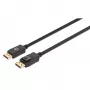 Cable DisplayPort 1.4 Manhattan, 8K@60Hz, 3 m, cable trenzado, conector macho a conector macho, con bloqueos, totalmente blindado, negro, garantía de por vida, equivalente a DP14MM3M
