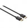 Cable DisplayPort 1.4 Manhattan, 8K@60Hz, 3 m, cable trenzado, conector macho a conector macho, con bloqueos, totalmente blindado, negro, garantía de por vida, equivalente a DP14MM3M