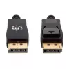 Cable DisplayPort 1.4 Manhattan, 8K@60Hz, 3 m, cable trenzado, conector macho a conector macho, con bloqueos, totalmente blindado, negro, garantía de por vida, equivalente a DP14MM3M