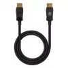 Cable DisplayPort 1.4 Manhattan, 8K@60Hz, 3 m, cable trenzado, conector macho a conector macho, con bloqueos, totalmente blindado, negro, garantía de por vida, equivalente a DP14MM3M