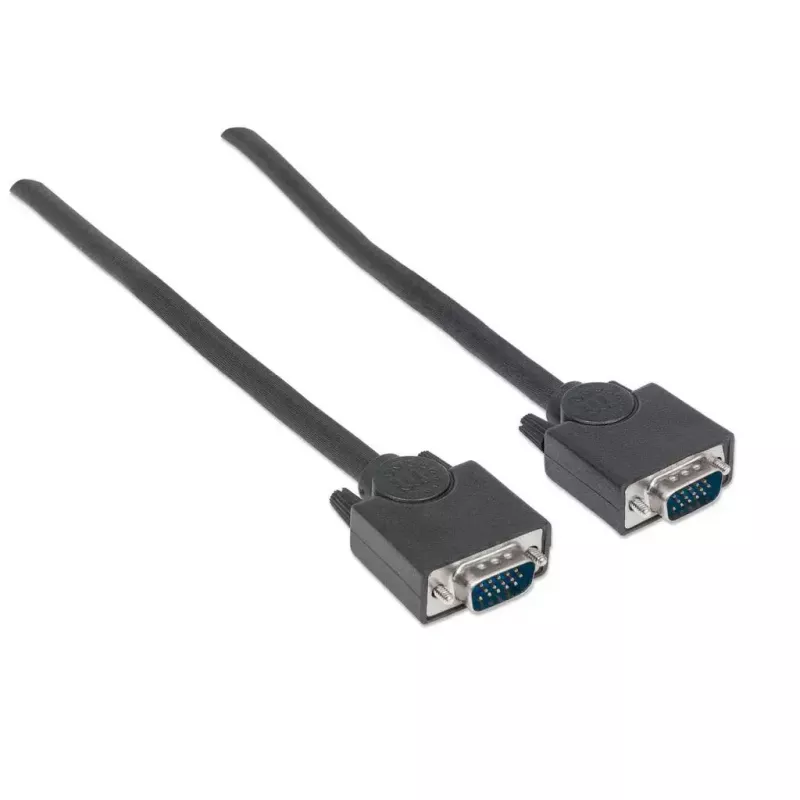 Cable de monitor VGA Manhattan 311731 1,8 m negro conector macho a conector macho