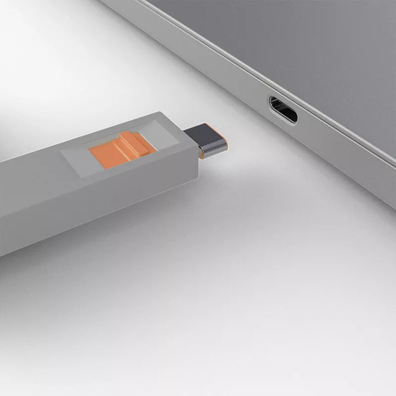 Set de bloqueadores de puerto USB-C Lindy, 4 uds., Naranja