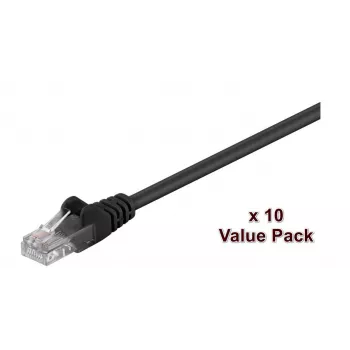 Cable de red Microconnect V-UTP507SVP negro 7 m Cat5e U/UTP (UTP)
