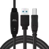 Cable activo USB 3.2 Gen 1 A-B MicroConnect 10 m, negro, USB A a USB B