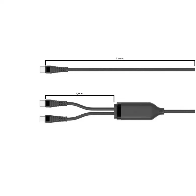 Microconnect MC-2XUSBC-100W Cable USB USB 2.0 1 m USB C negro