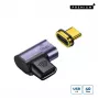 MicroConnect MC-USB4CCMF-MAGNETIC adaptador USB-C magnético, acodado a 90°, USB4, USB-C macho a hembra
