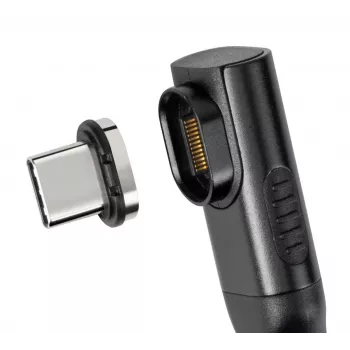 USB4 Magnetic Plug MicroConnect MC-LS-USB4MP2S — Cable USB4, 40 Gbit/s de datos, 100 W Power Delivery