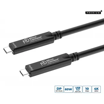 Cable USB-C MicroConnect MC-USB3.2CC10-8K-OP 10 m, compatible con hasta 8K