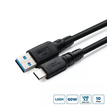 Cable adaptador USB-C a USB-A MicroConnect USB3.2AC1-LSZH, 1 m, USB 3.2