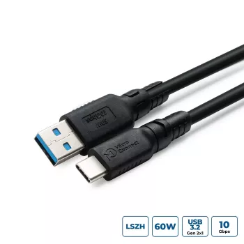 Adaptador USB-C a USB-A MicroConnect USB3.2AC2-LSZH, USB 3.2, funda LSZH