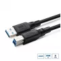 Cable USB-A a B MicroConnect ColorFlex USB 3.2 Gen 1 (USB 3.0) 1 m, LSZH