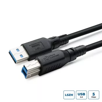 Cable de datos USB-A-B MicroConnect USB3.0AB2B‑LSZH 2 m, USB 3.2 Gen 1 (Micro-B/B), LSZH
