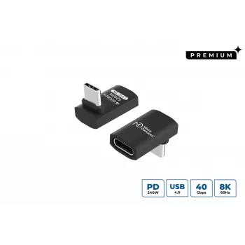 Cable USB4 MicroConnect USB4-CCFAS90-240W – 240W Power Delivery, transferencia de datos de 40 Gbit/s, USB-C a USB-C
