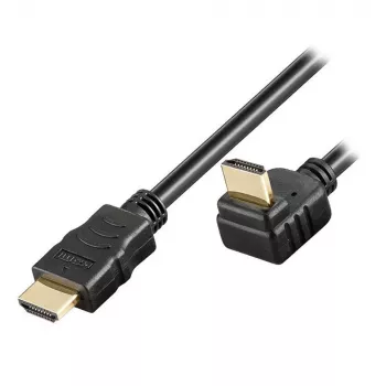Cable HDMI High Speed con Ethernet A/A M/M en ángulo Techly 5 m negro ICOC HDMI-LE-050