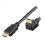 Cable HDMI High Speed con Ethernet A/A M/M en ángulo Techly 5 m negro ICOC HDMI-LE-050