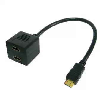 Cable HDMI Techly ICOC-HDMI-F-002 0,3 m HDMI Type-A (estándar) 2 x HDMI Type-A (estándar) negro