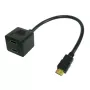 Cable HDMI Techly ICOC-HDMI-F-002 0,3 m HDMI Type-A (estándar) 2 x HDMI Type-A (estándar) negro