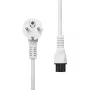Cable de alimentación ProXtend Type-F Schuko acodado a C5 blanco 5 m