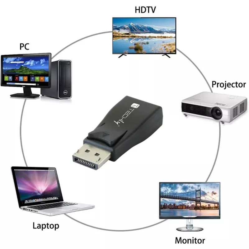 Adaptador de cable DisplayPort VGA Techly IADAP-DSP-230T