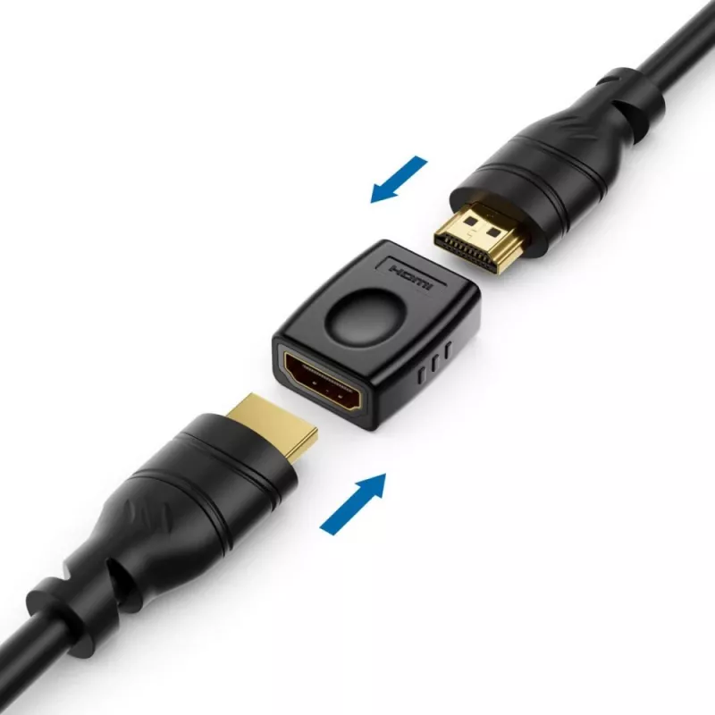 Adaptador de cable Techly IADAP-HDMI-F/F negro