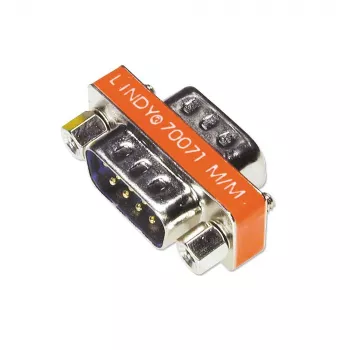 Mini adaptador 9 pines D macho/macho Lindy 70071