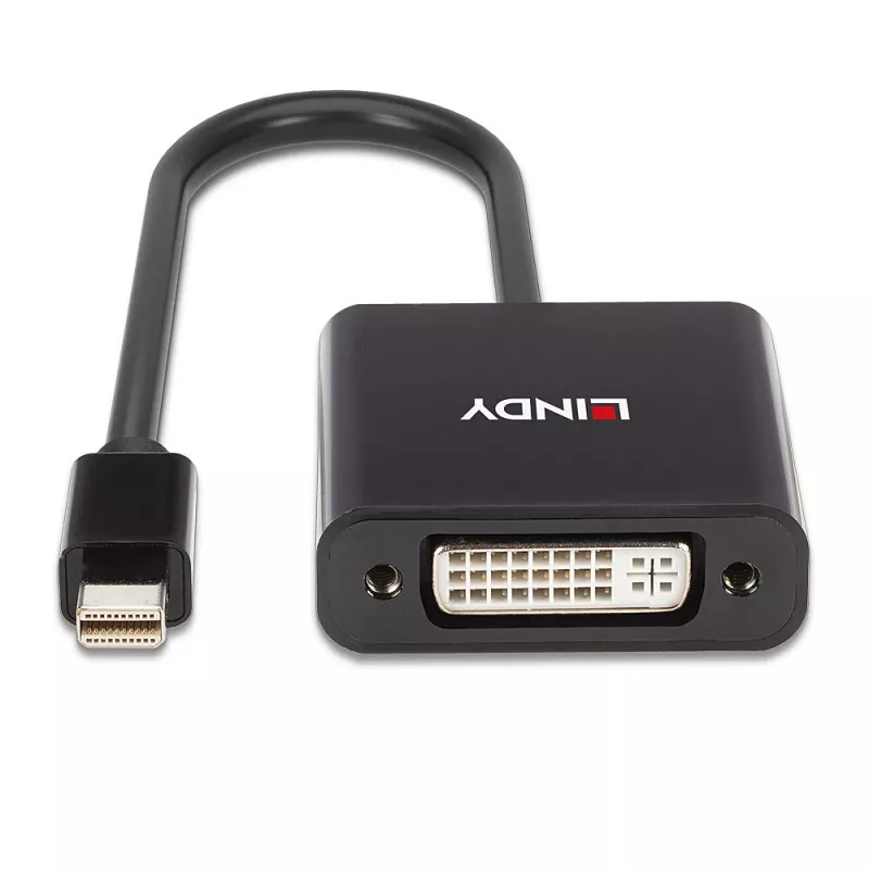 Convertidor activo Lindy Mini DisplayPort a DVI 0,16 m negro