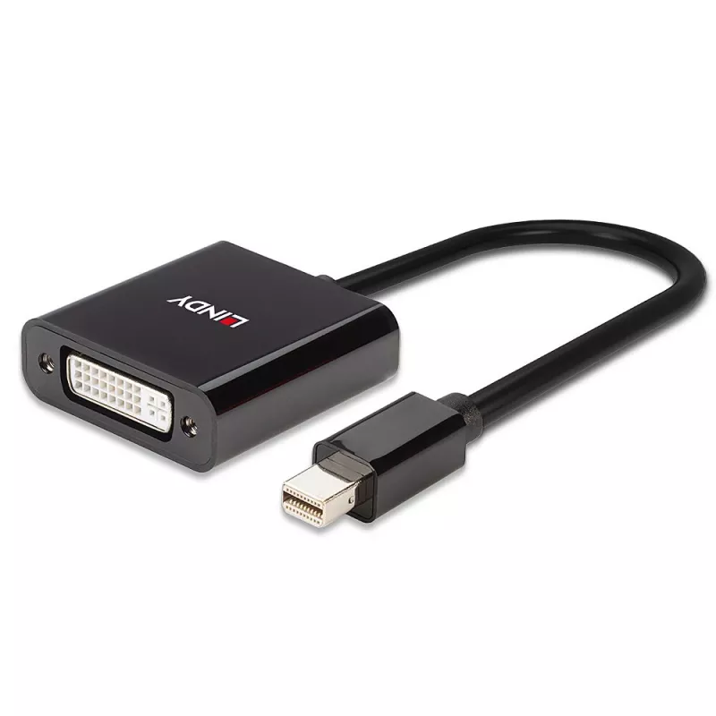 Convertidor activo Lindy Mini DisplayPort a DVI 0,16 m negro