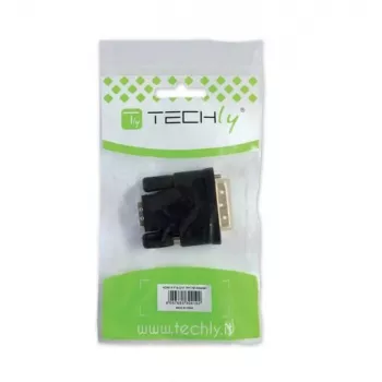 Adaptador Techly DVI a VGA analógico H/M IADAP DVI-9100, VGA, DVI-I, negro