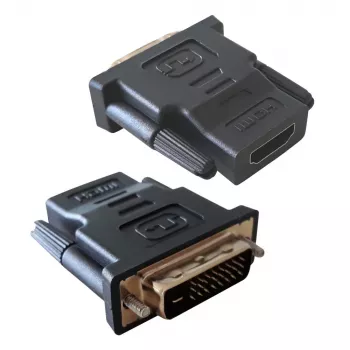 Adaptador de cable DVI-D negro Techly IADAP-DVI-HDMI-F