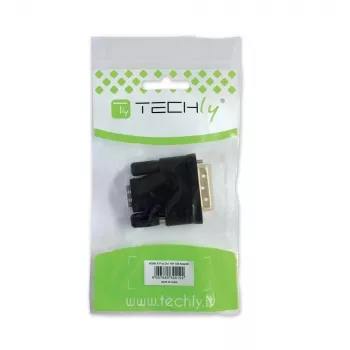 Adaptador de cable DVI-D negro Techly IADAP-DVI-HDMI-F