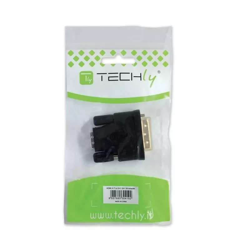 Adaptador de cable DVI-D negro Techly IADAP-DVI-HDMI-F