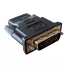 Adaptador de cable DVI-D negro Techly IADAP-DVI-HDMI-F