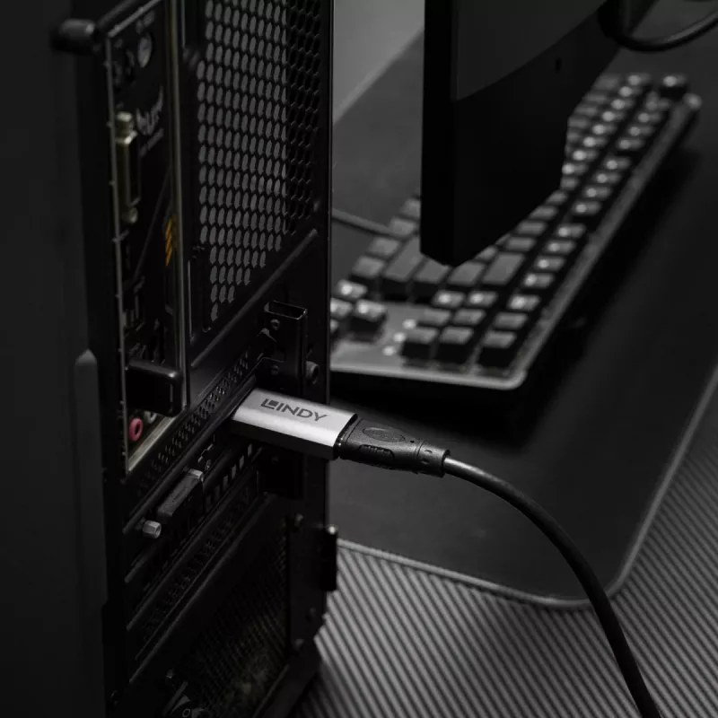 Adaptador DisplayPort a HDMI Lindy 41095 — compatible hasta 4K 120 Hz