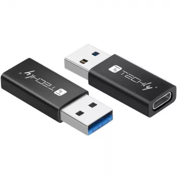 Adaptador USB Techly IADAP USB3-AFT USB A a USB C negro